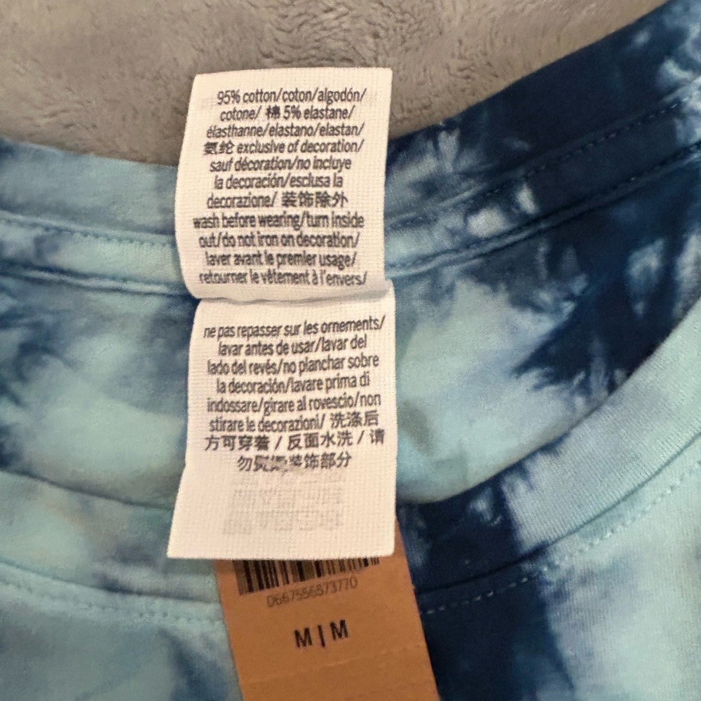 Victoria’s Secret PINK Blue Tie Dye Ruched Side Dress NWT Size M - Picture 7 of 7